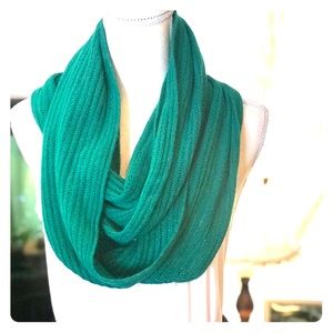Emerald green infinity scarf